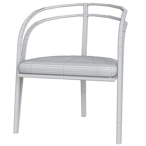 Chairs 3d model collection rattan chair Low-poly 3D model 2