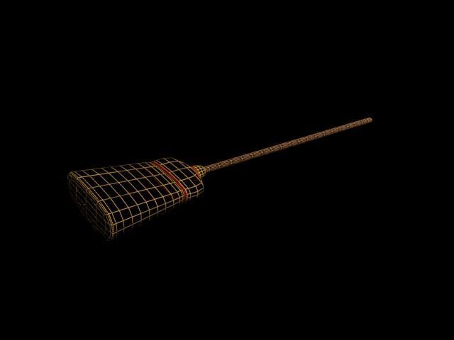 broom Free low-poly 3D model_3