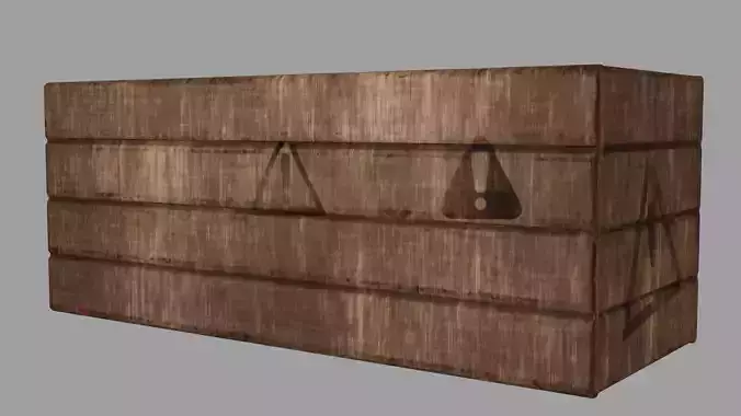 3D Wooden  Weapon Box  