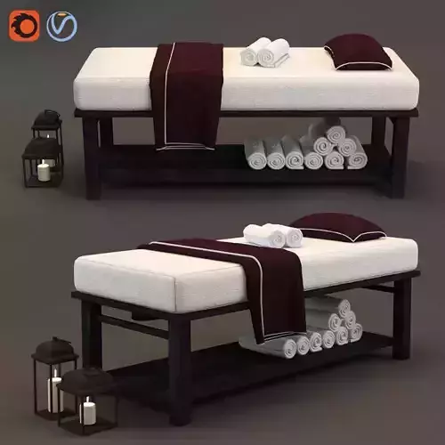 Spa Bed Massage Table 3 3D model