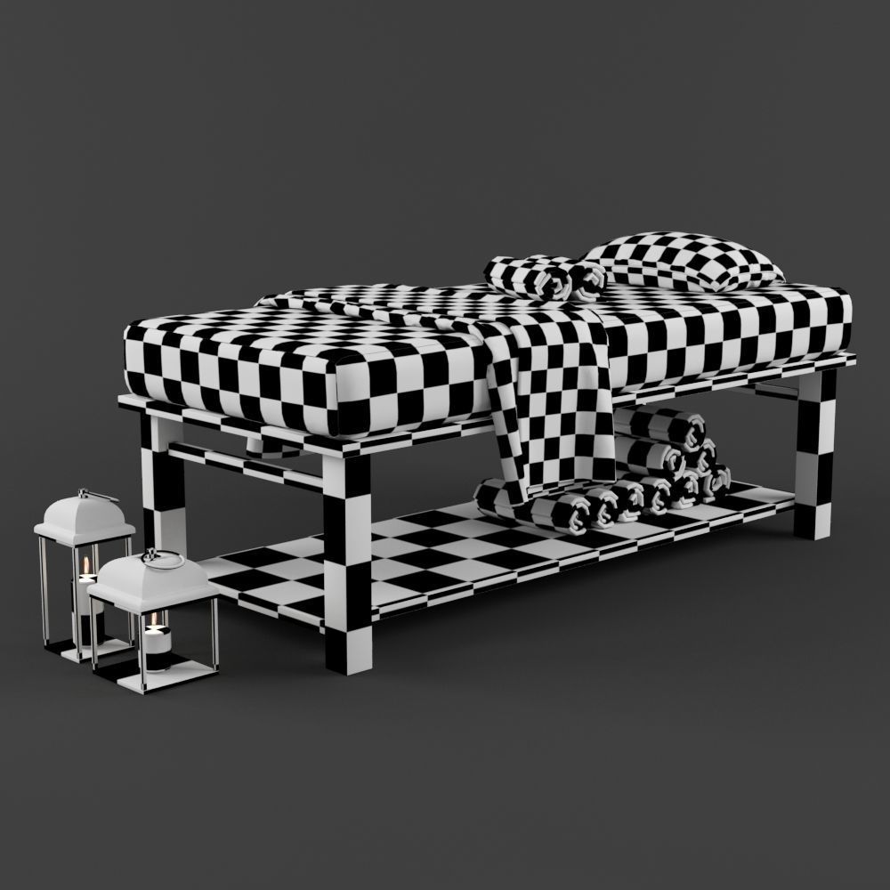 Spa Bed Massage Table 3 3D model_3