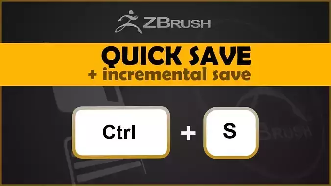 ZBrush QuickSave and Incremental Save 3D model