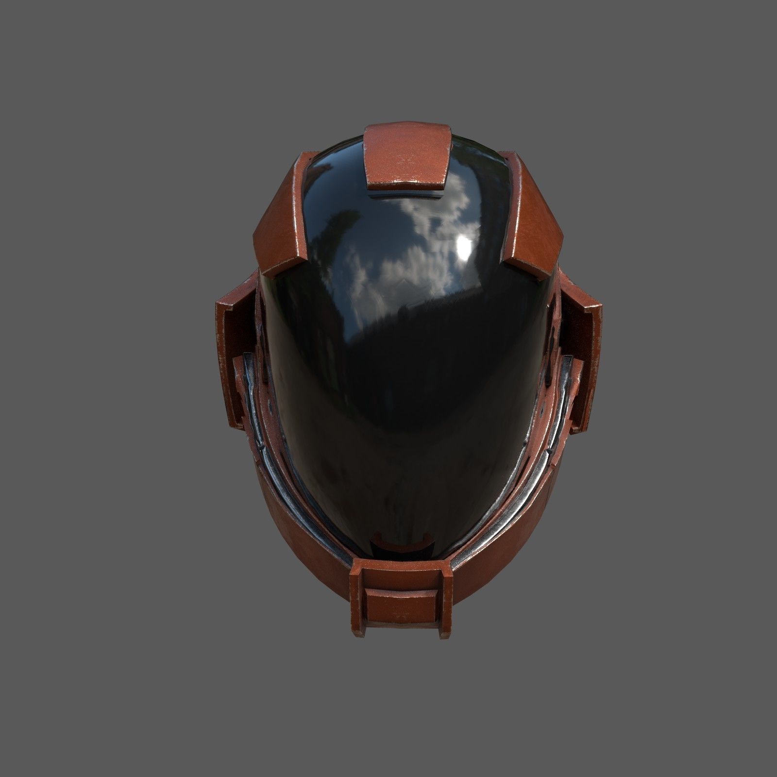 Helmet scifi combat military fantasy  Low-poly 3D model_1