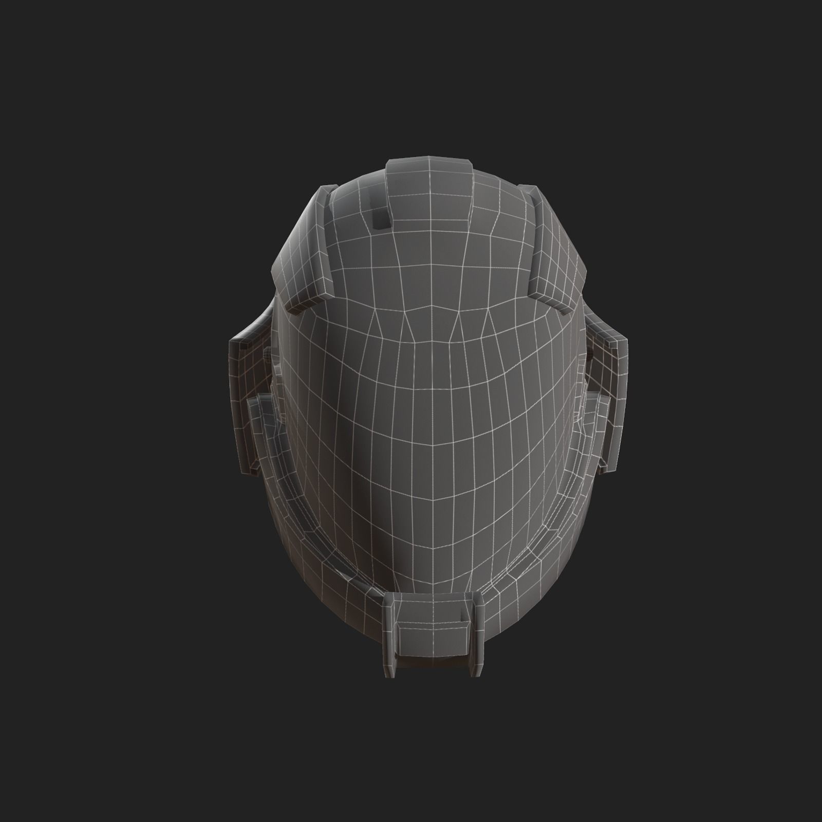 Helmet scifi combat military fantasy  Low-poly 3D model_5