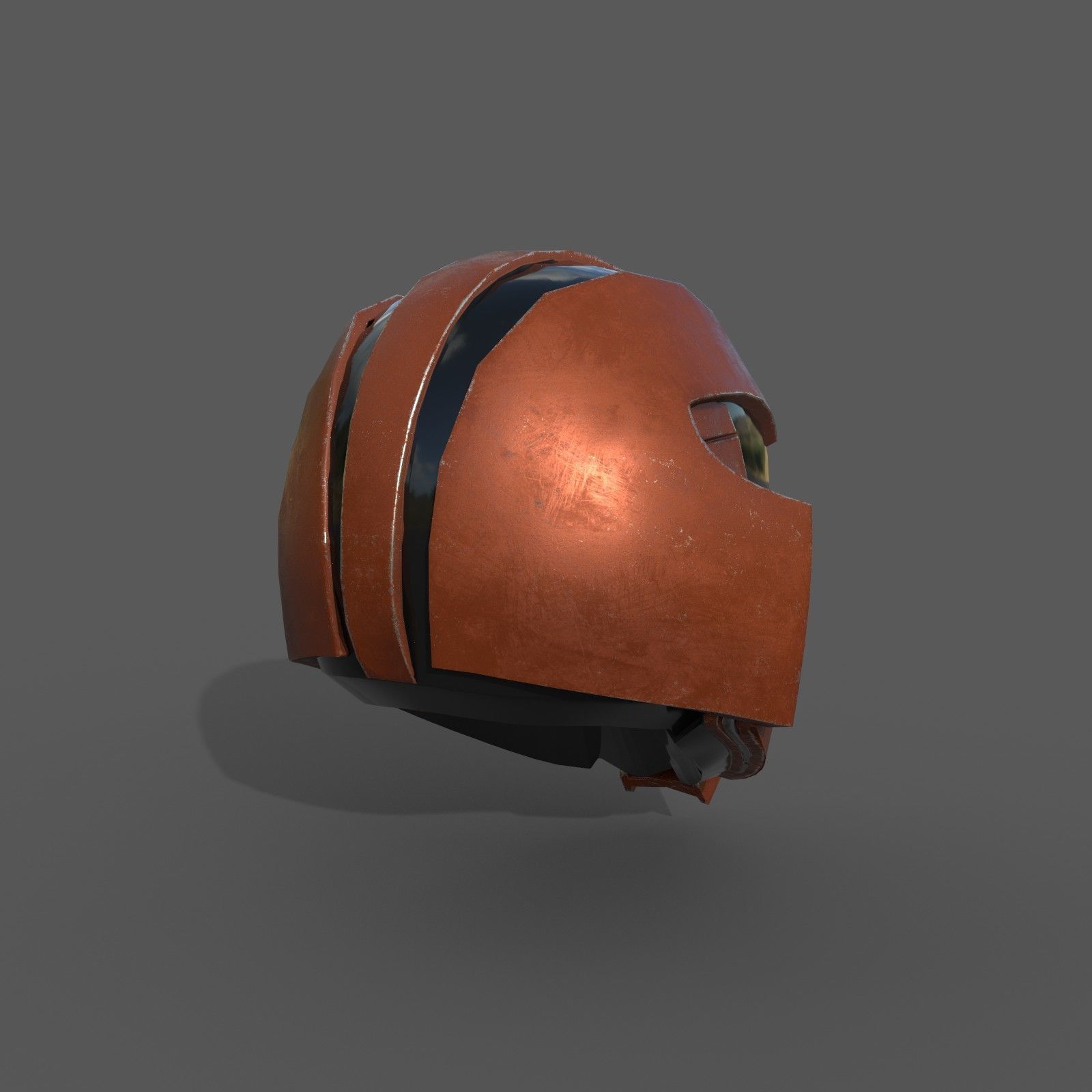 Helmet scifi combat military fantasy  Low-poly 3D model_4
