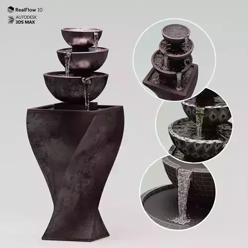 Fountain 2 water with different bowls