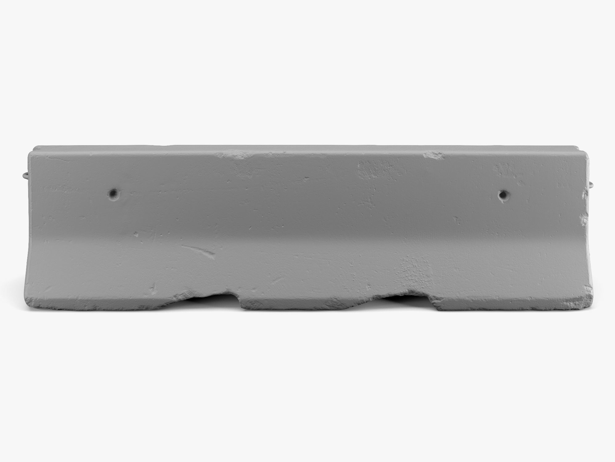 Concrete Barrier 01 - 8K Scan Low-poly 3D model_6