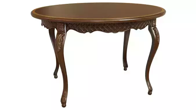 Classic table with carvings 1200