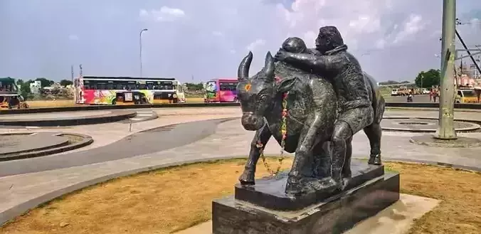 JALLIKATTU ALANGANALLUR MADURAI THE REVOLUTION MONUMENT MADURAI Free 3D print model