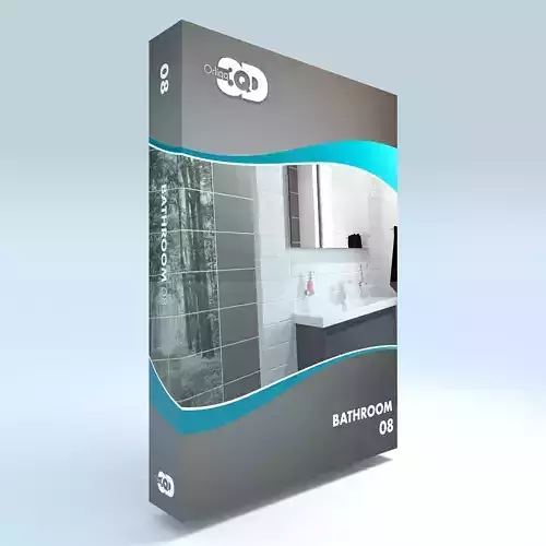 Bathroom 08 Low-poly 3D model