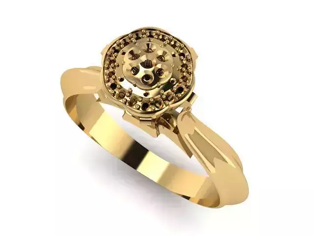 golden-ring gold ring with diamond in center