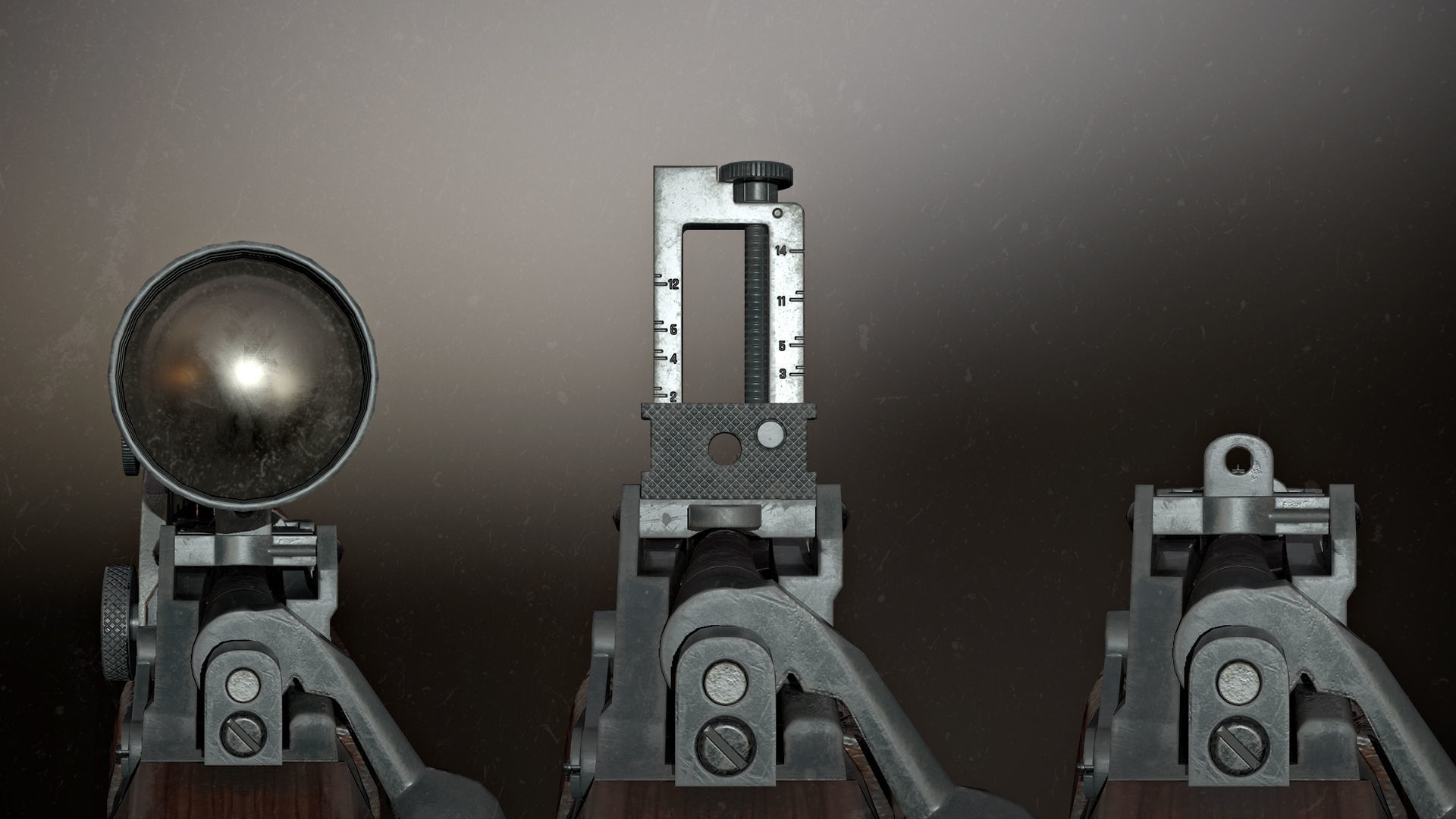 Lee-enfield no4 rifle  Low-poly 3D model_8