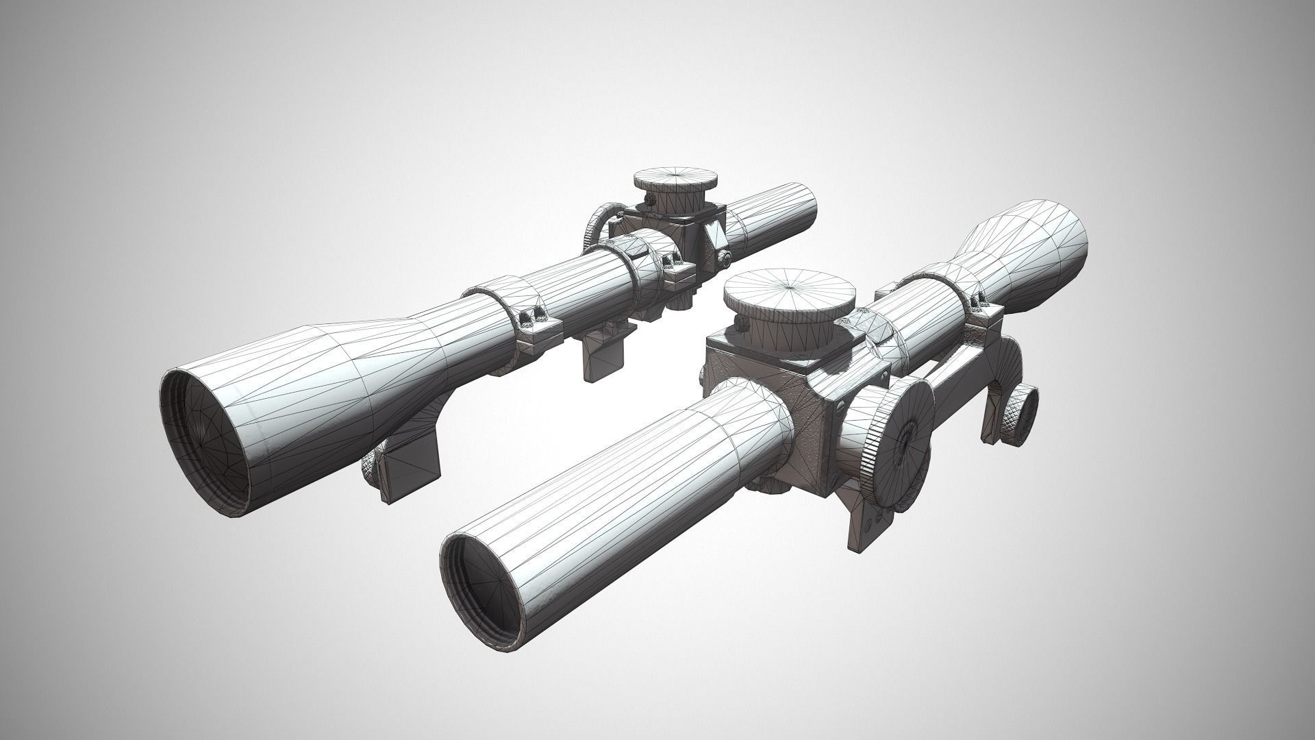 Lee-enfield no4 rifle  Low-poly 3D model_10