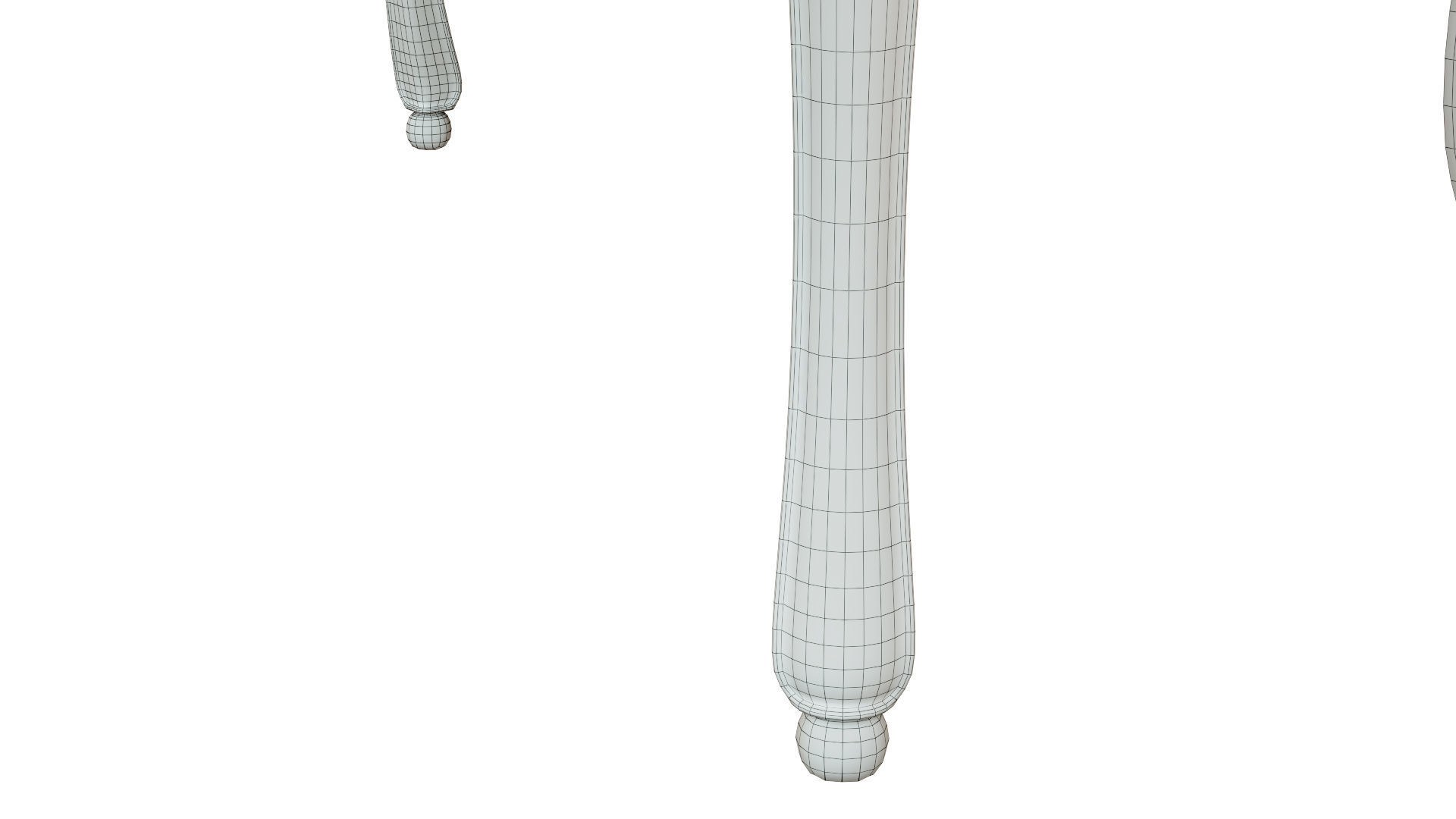 Classic table with carvings 1500 3D model_14