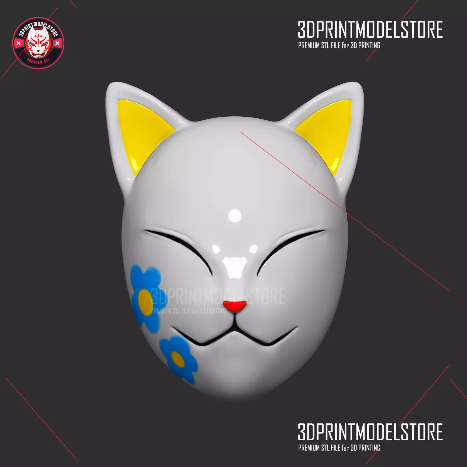 Demon Slayer Makomo Mask Kimetsu no Yaiba Cosplay 3D print model