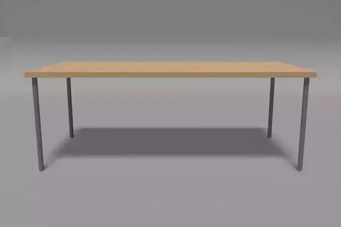 Work Desk 3D Model Low-poly 3D model