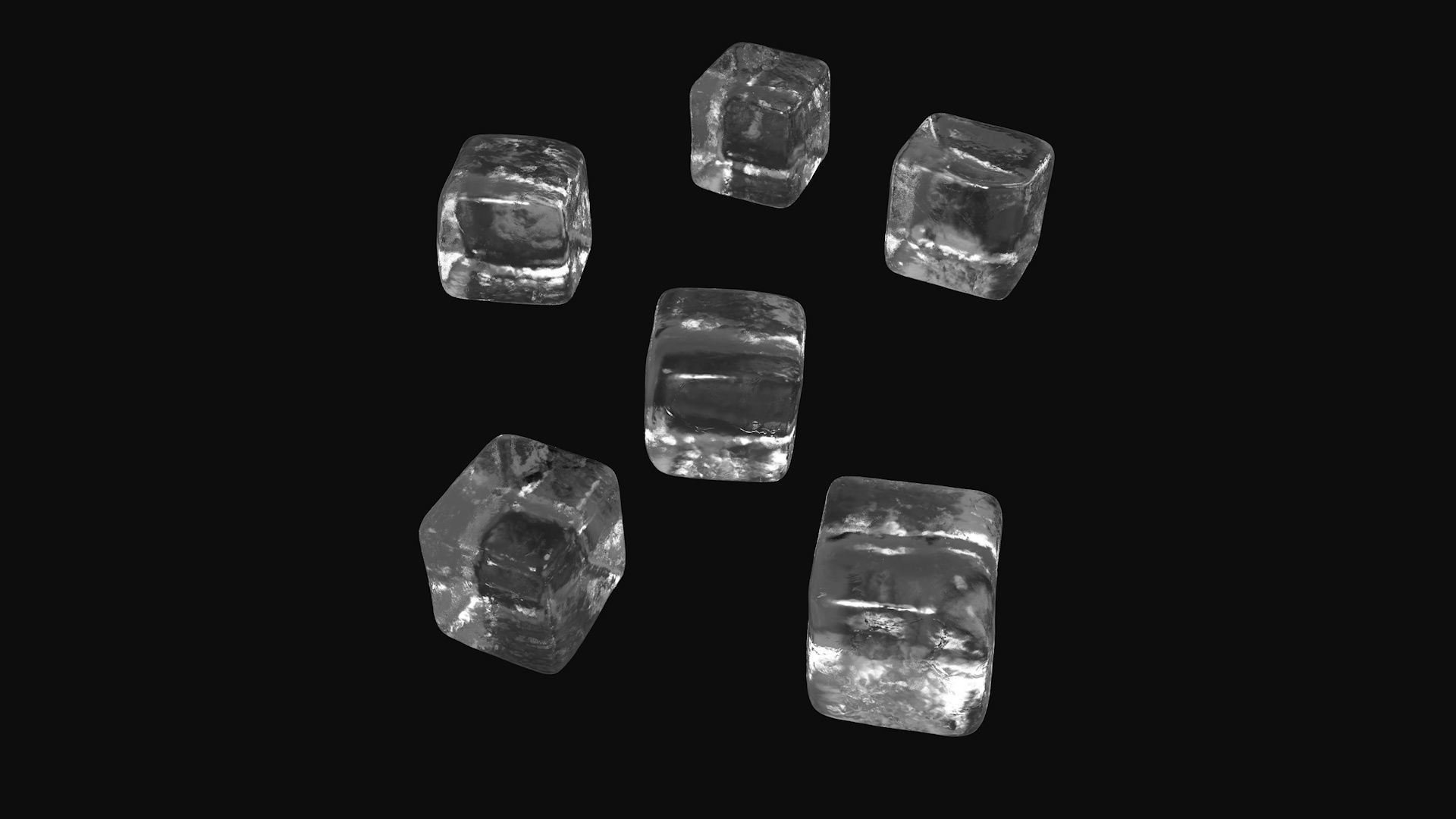 ice cubes for cinema4d 3D model_2