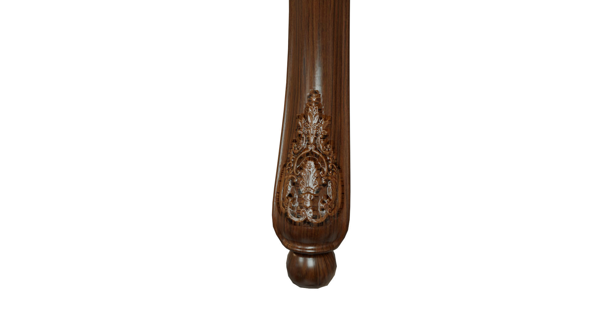 Classic table with carvings 1800  3D model_8