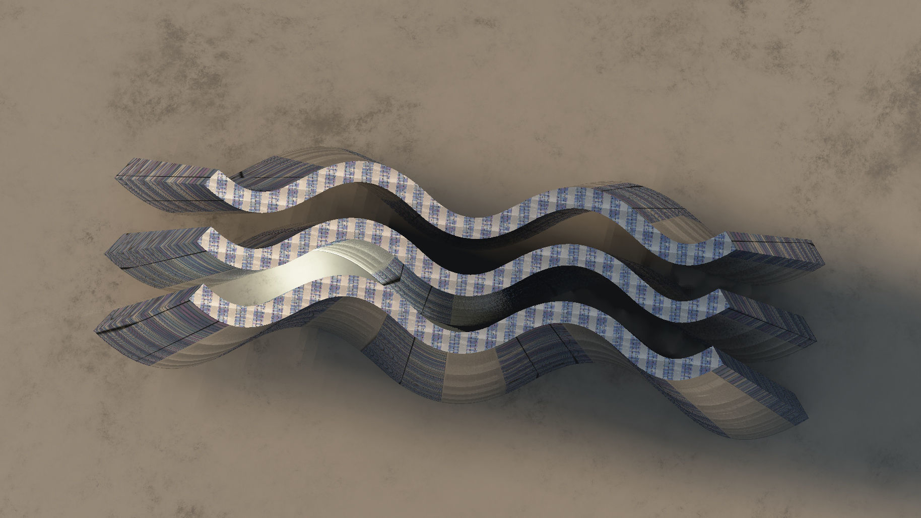 Elegant futuristic building 3D model_4