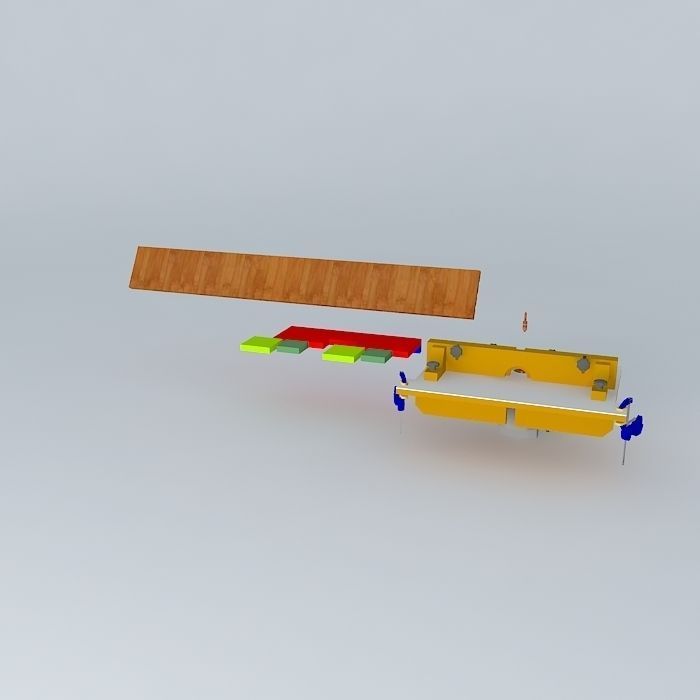 Router Table Centering Jig Free 3D model_1