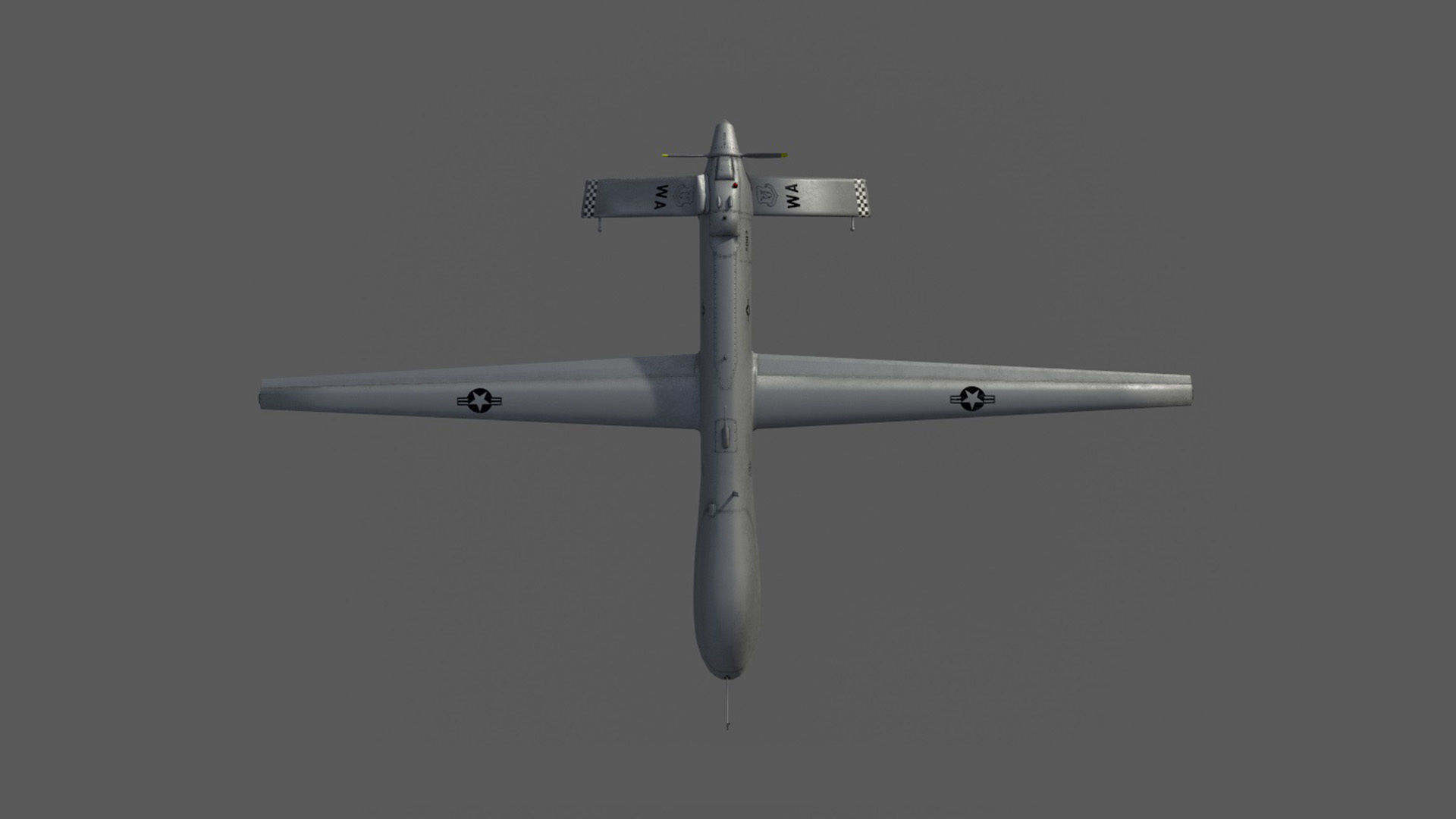 MQ-1A Predator UAV Low-poly 3D model_4