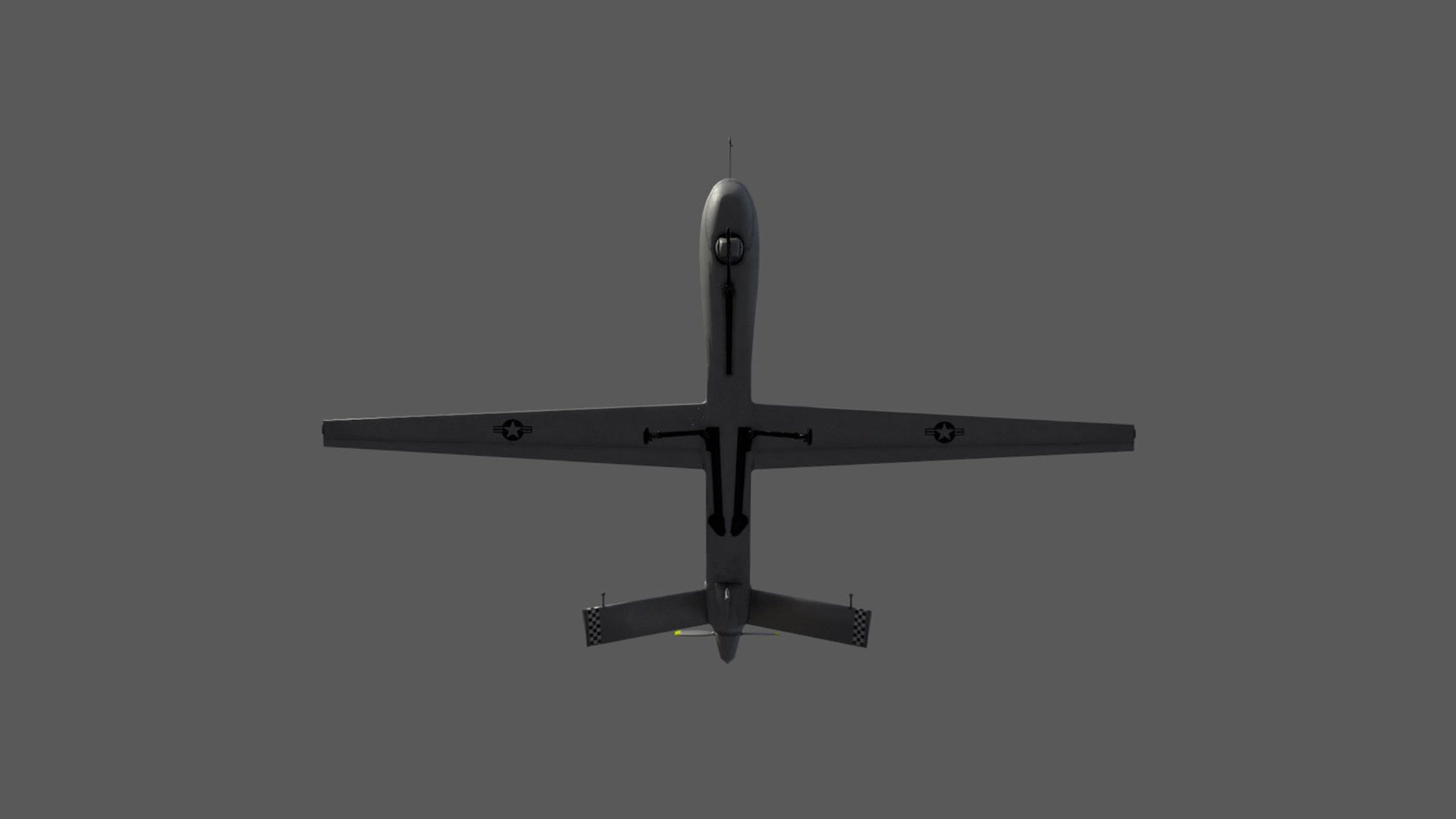 MQ-1A Predator UAV Low-poly 3D model_5
