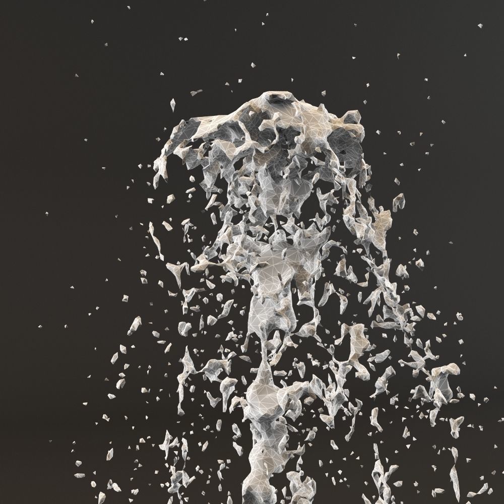 Collection fountain waterfall 3D model_7
