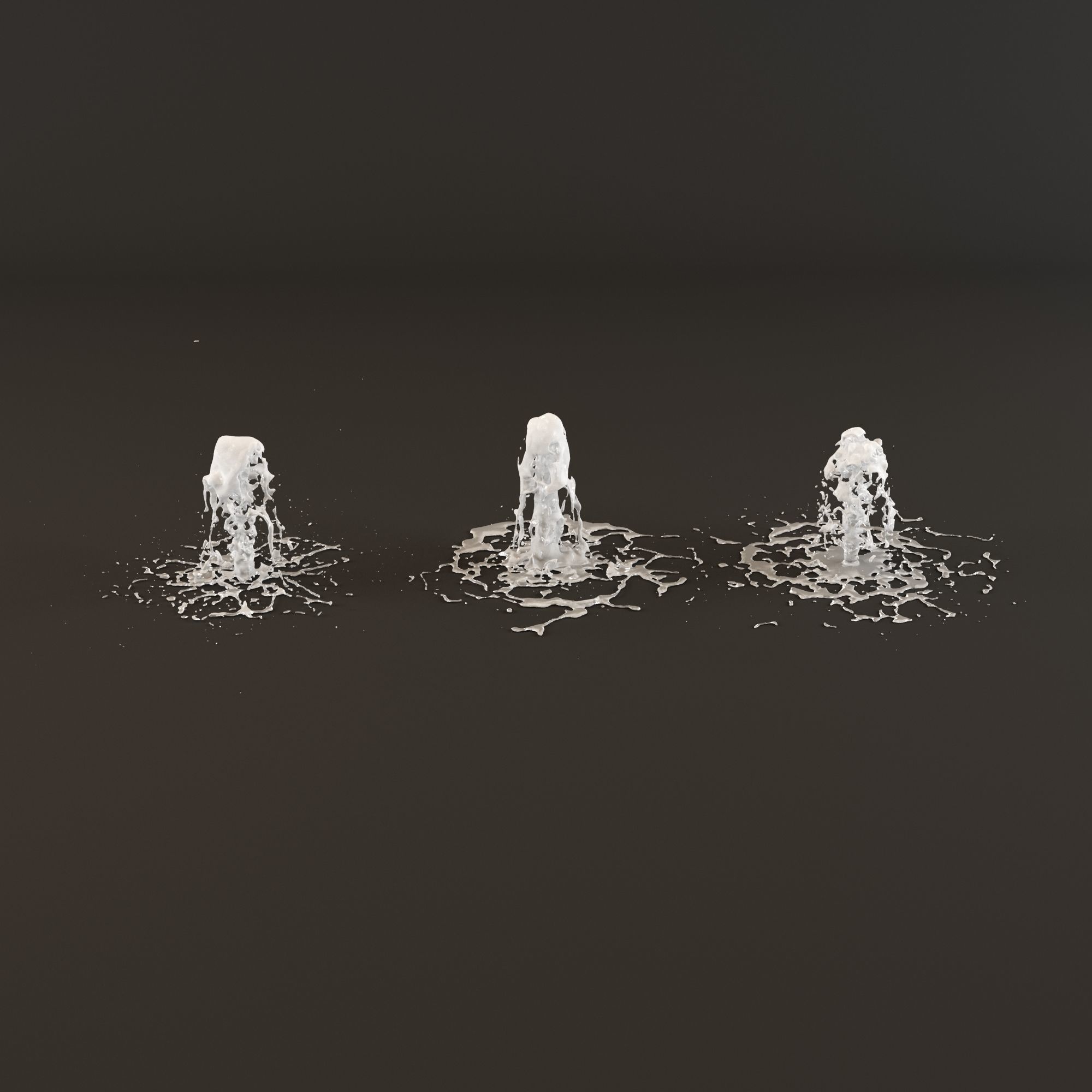 Collection fountain waterfall 3D model_2
