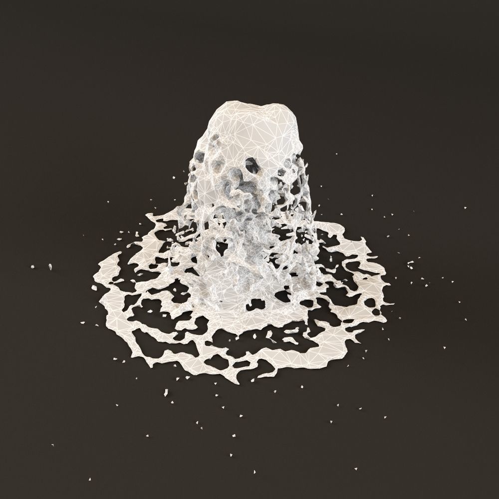 Collection fountain waterfall 3D model_1