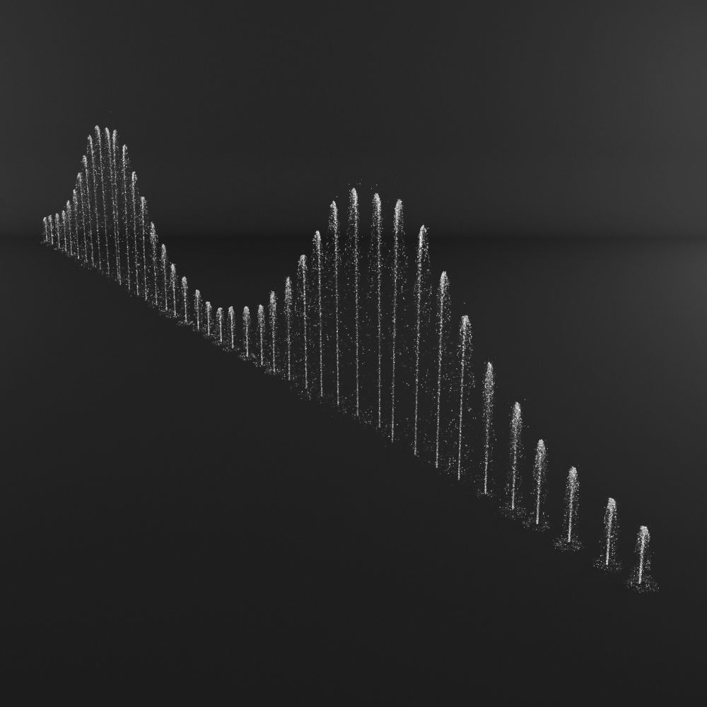 Collection fountain waterfall 3D model_6