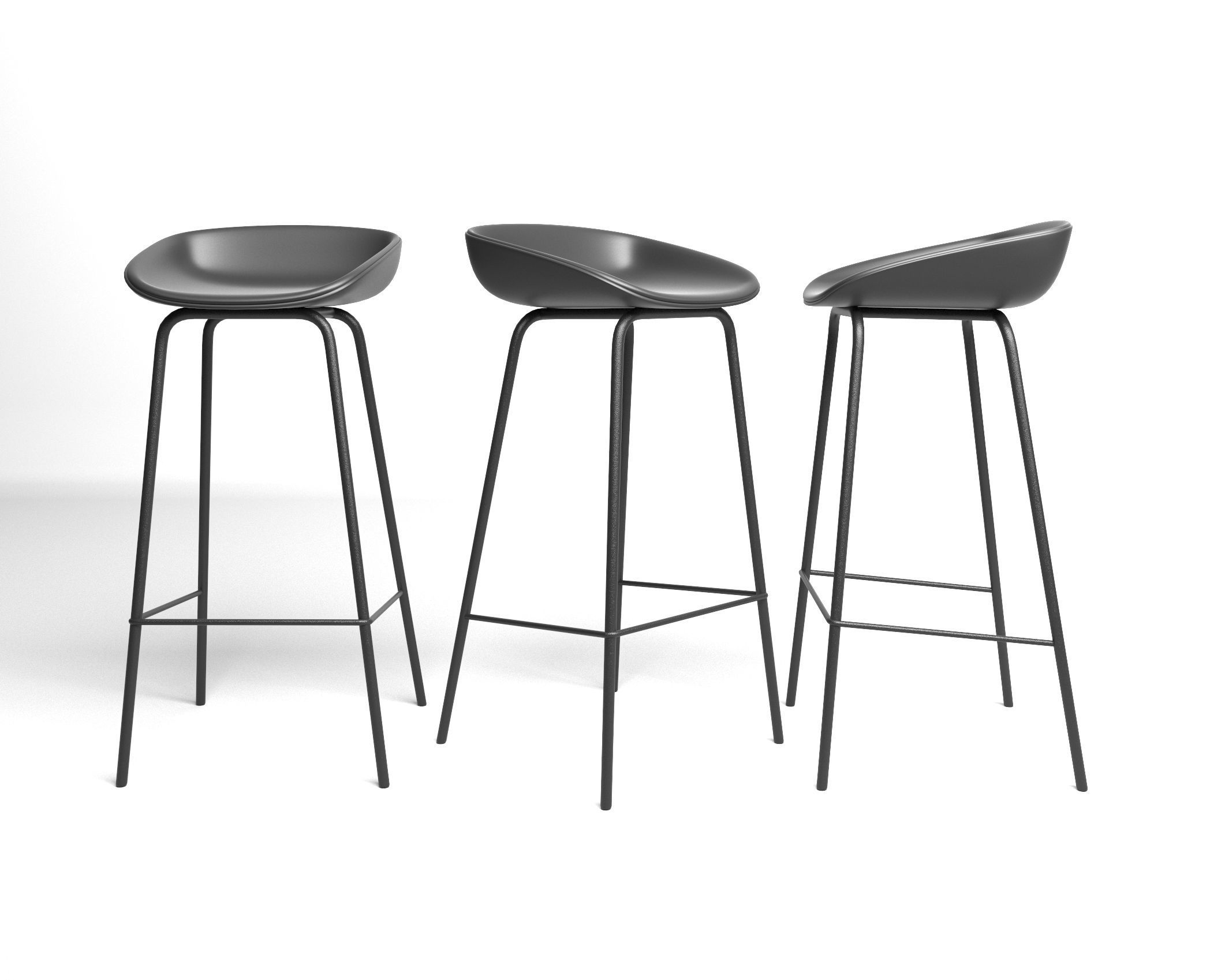 Scandinavian chair 3D model_0