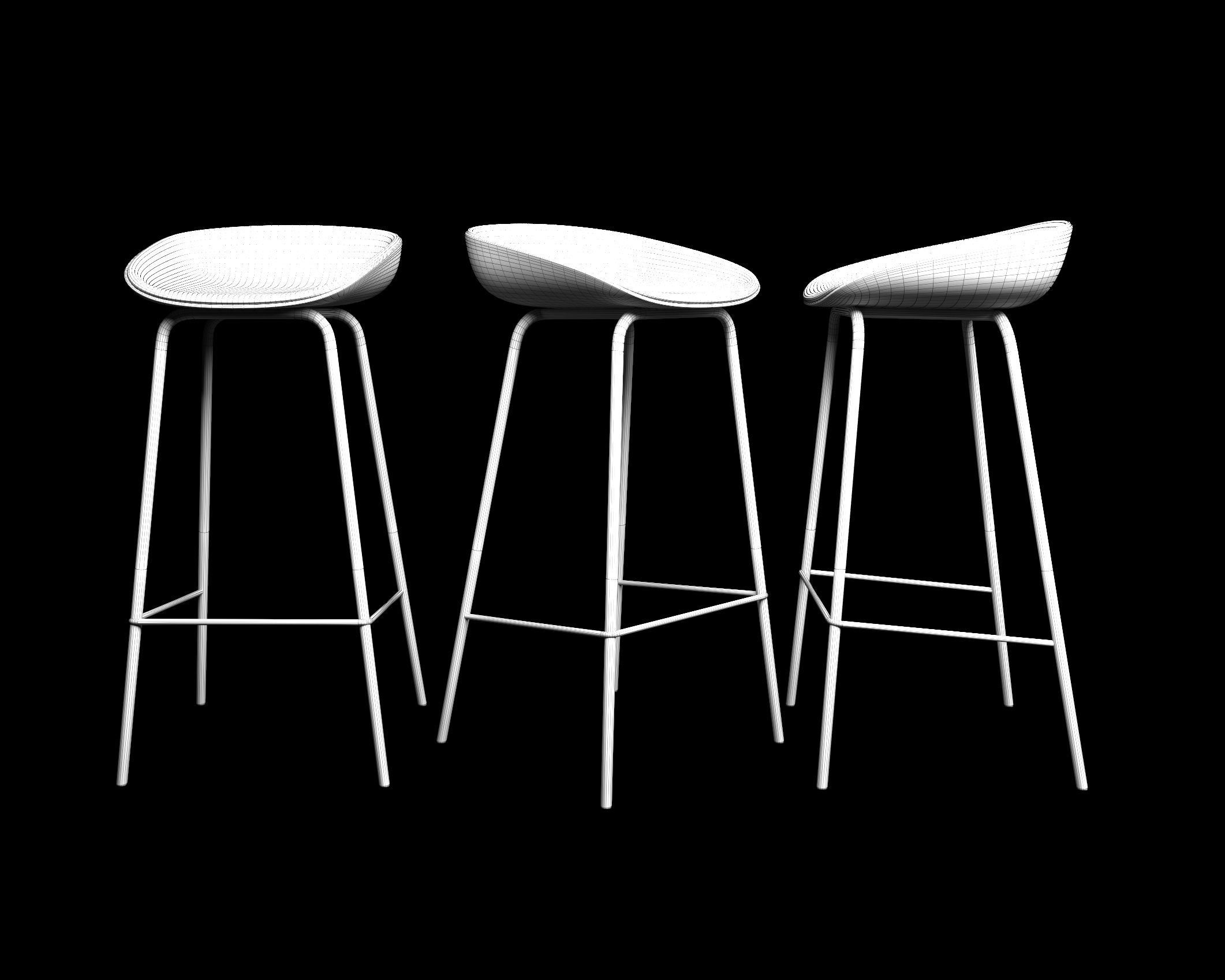 Scandinavian chair 3D model_1