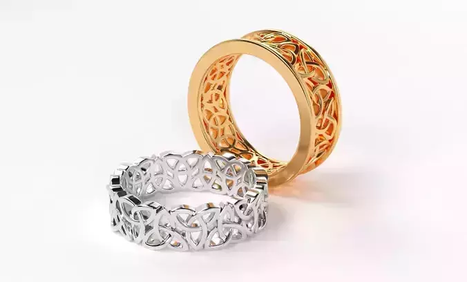 celtic wedding  gold ring