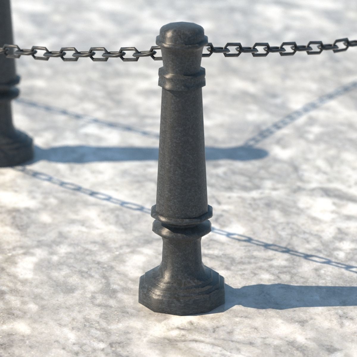 FREE - Chain VR AR Lowpoly Free 3D model_4