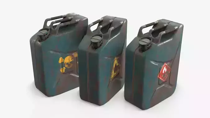 Jerrycan Asset 01 Low-poly 3D model
