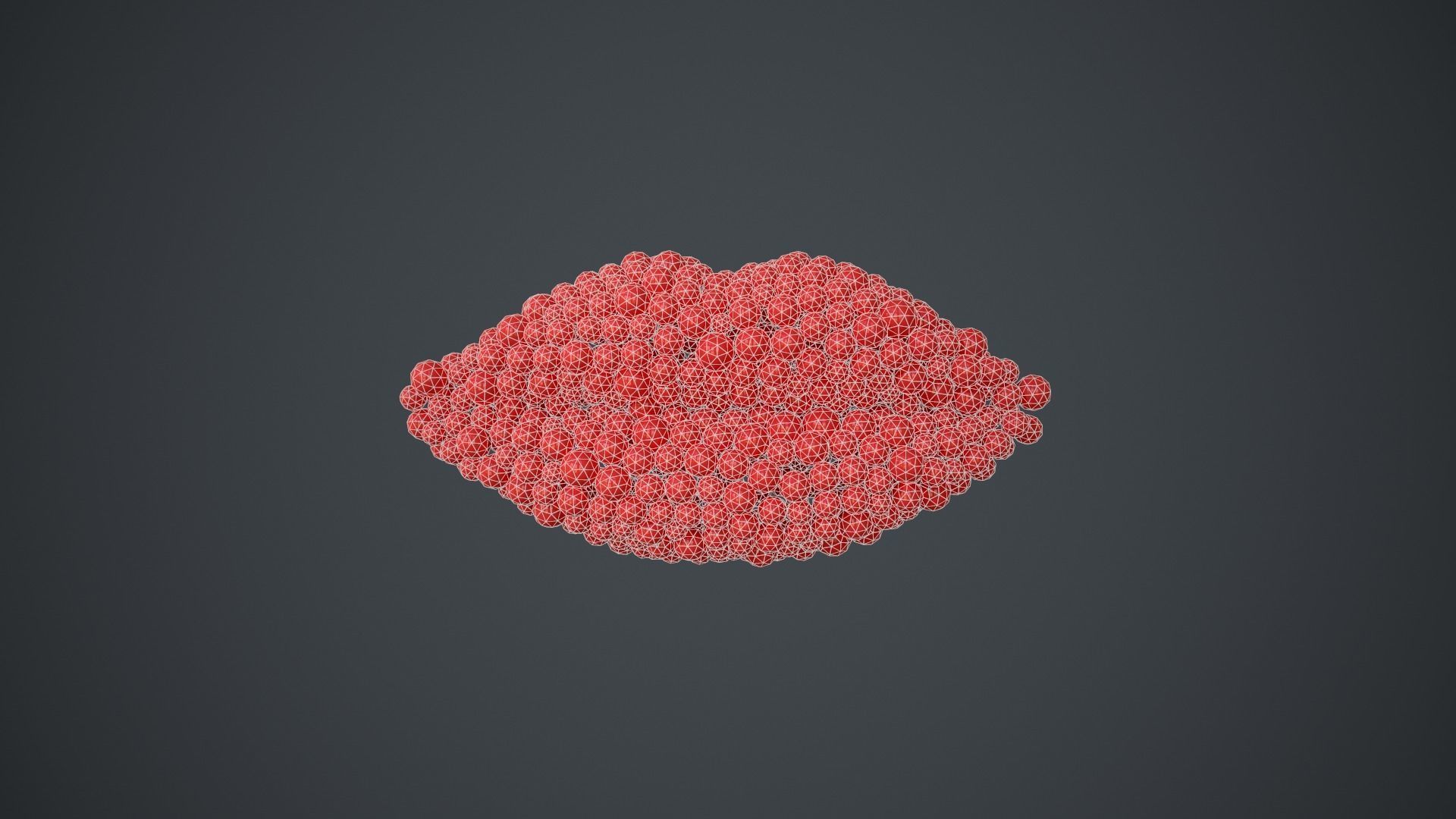 Lips shape - forming animation from spheres 3D model_3