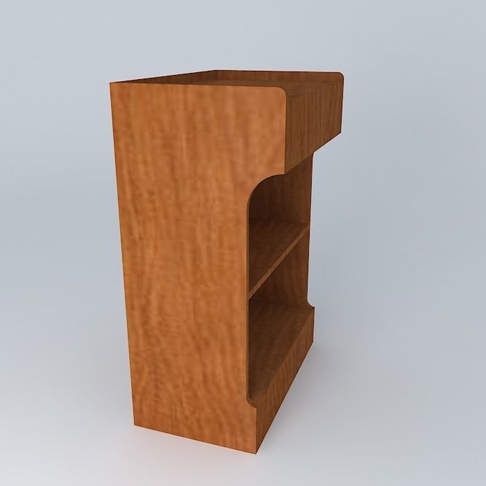 Teacher's Table Free 3D model_1