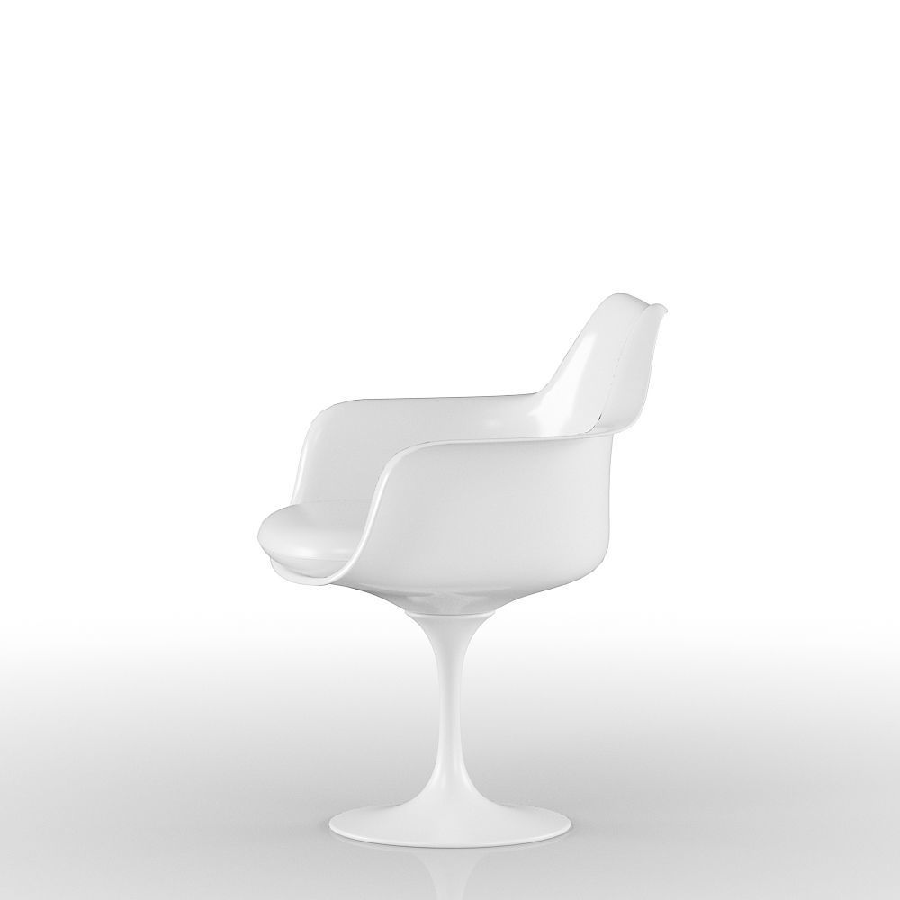 Eames Design Chair White 3D model_7