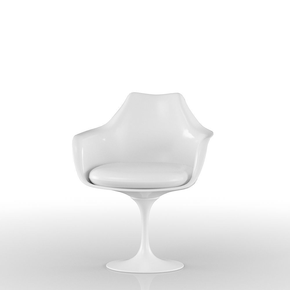 Eames Design Chair White 3D model_9
