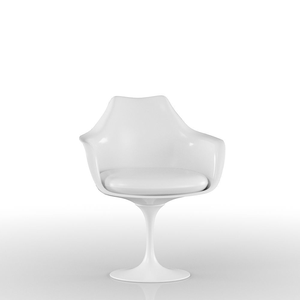 Eames Design Chair White 3D model_2