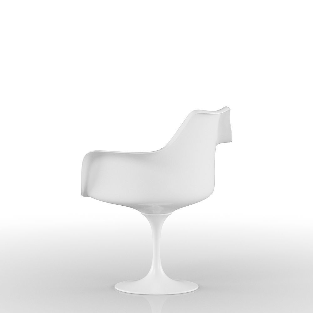 Eames Design Chair White 3D model_6