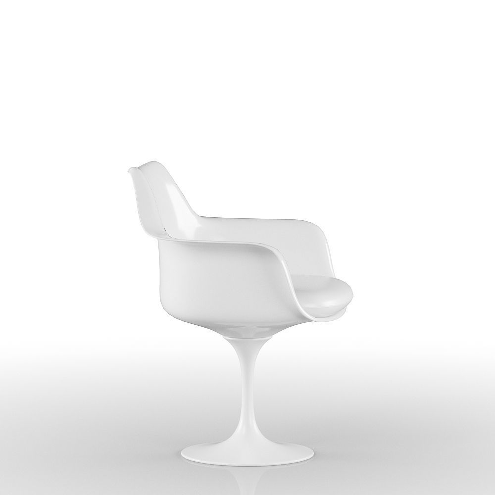 Eames Design Chair White 3D model_3