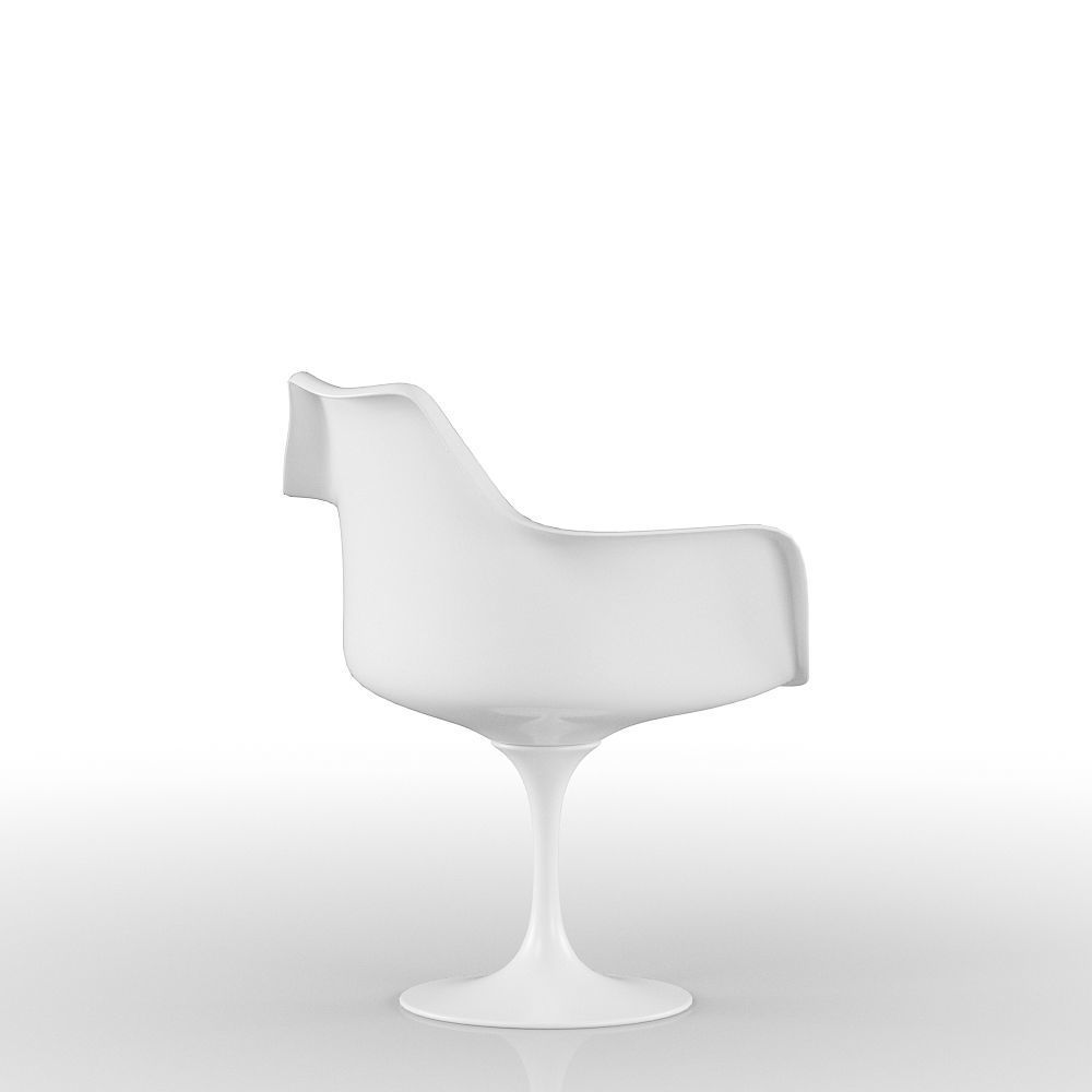 Eames Design Chair White 3D model_4