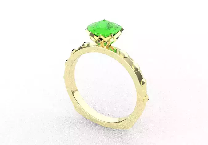 Ring 14 mm size with stons 3D print model