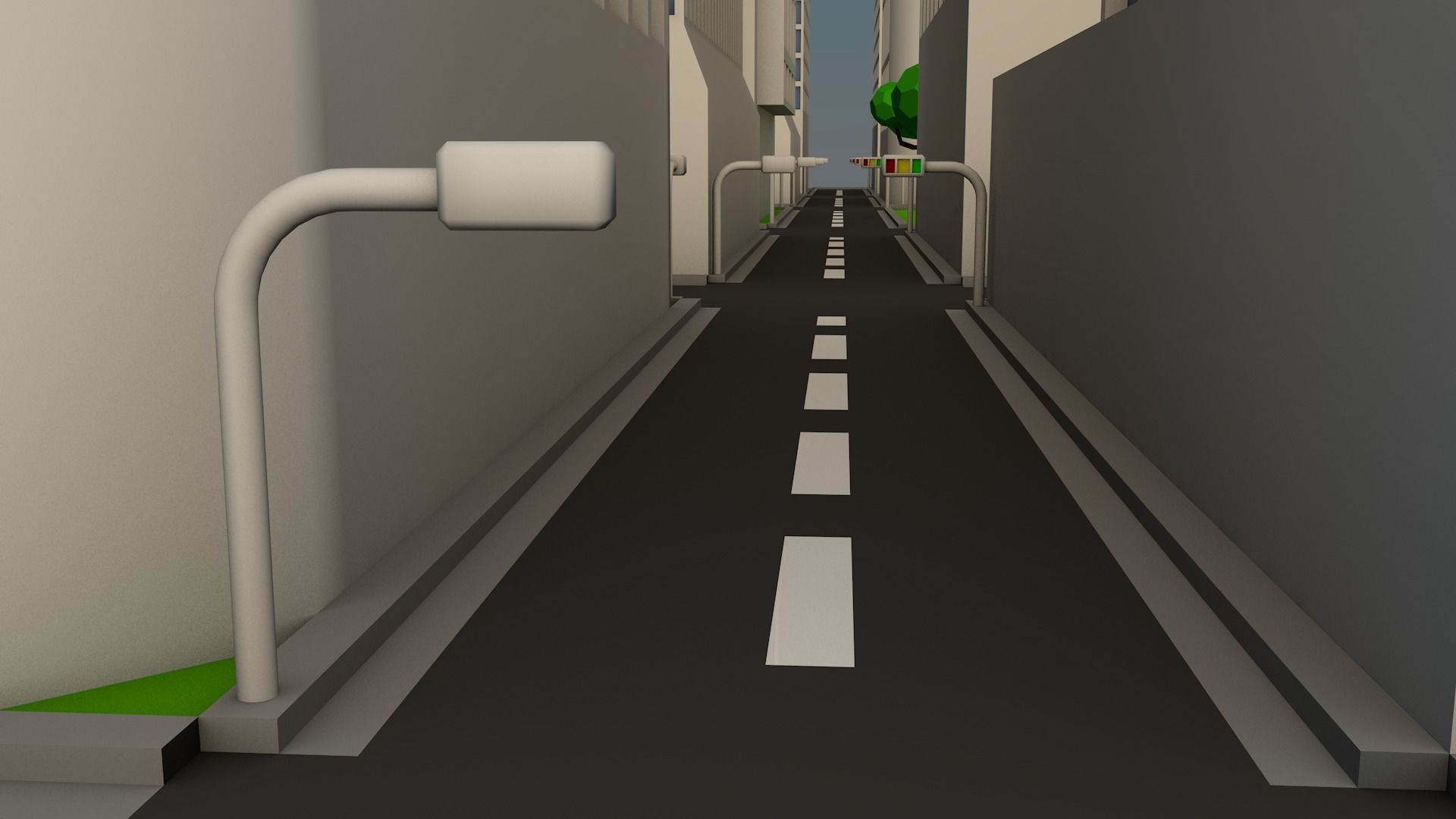 Low Poly Citiy city Free low-poly 3D model_5