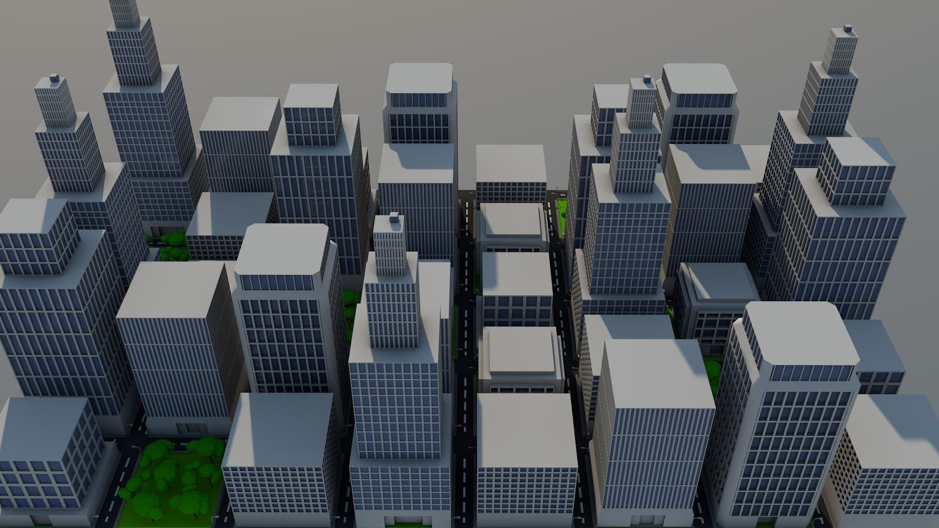 Low Poly Citiy city Free low-poly 3D model_4