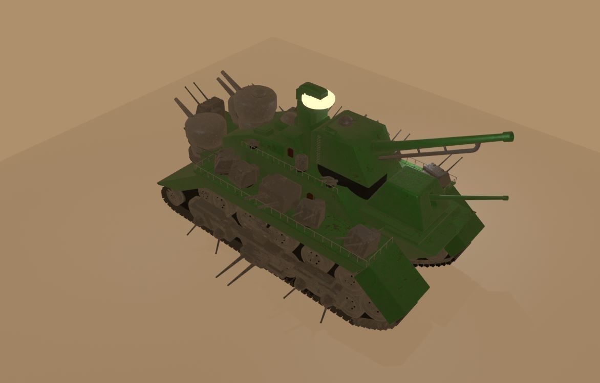 Super Heavy Tank 3D model_9