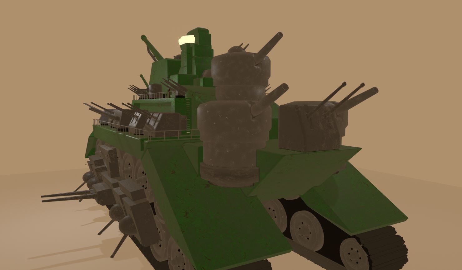 Super Heavy Tank 3D model_5