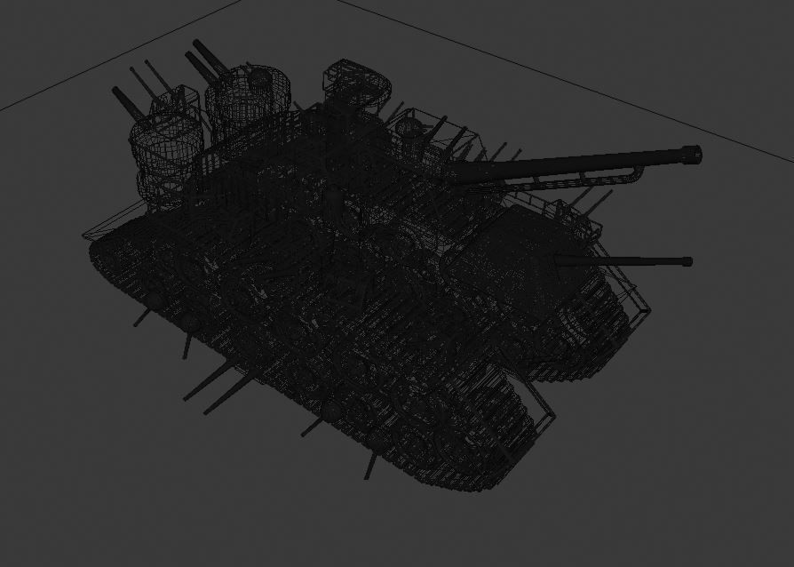 Super Heavy Tank 3D model_4