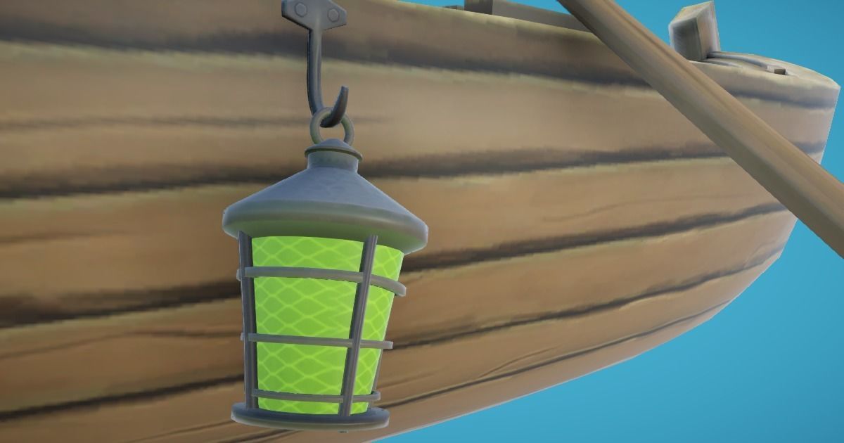 Rowing Boat Hand-Painted Low-poly 3D model_1